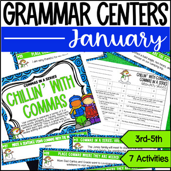 Preview of January Grammar Games and Activities - 3rd-5th Grade