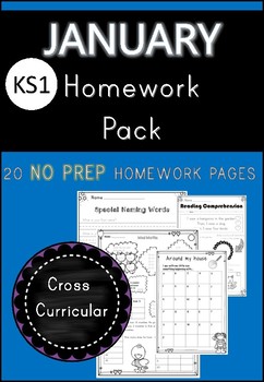 Preview of January Homework Pack