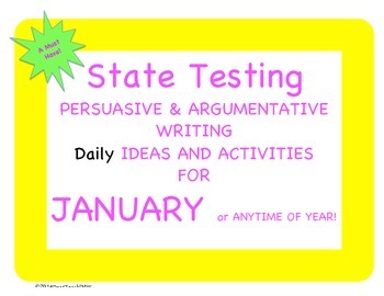 Preview of January Ideas and Activities for Persuasive and Argumentative Writing Practice