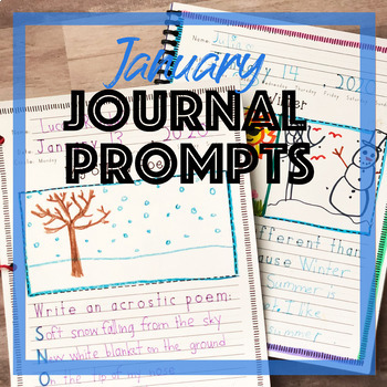 Preview of January Journal Prompts for Daily Writing Handwriting Without Tears® style