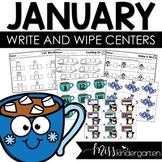 January Kindergarten Centers Winter Write and Wipe Activit