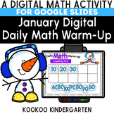 January Kindergarten Daily Math Warm-Up for Google Slides