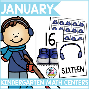 Preview of January Math Centers for Kindergarten