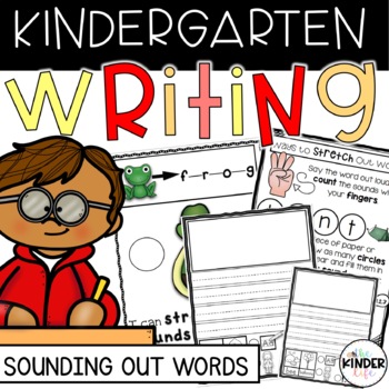 Preview of Kindergarten Sounding Out Words Writing Journal | Vocabulary Writing Pages