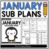 January Kindergarten Sub Plans Emergency Sub Plans for Kin
