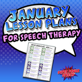 January Speech Lesson Plans (FREE)