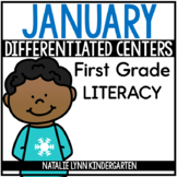 January Literacy Centers for 1st Grade | Differentiated Centers