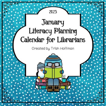 Preview of January Literacy Planning Calendar for Librarians