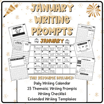 Preview of January MEGA BUNDLE | Literacy Centers | Writing Prompts | MLK | Poetry