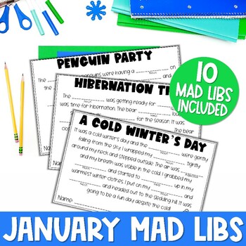 Preview of January Mad Libs | 3rd-5th Grade
