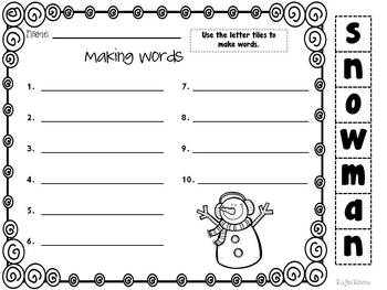 January Made Simple: No Prep Kindergarten Common Core Activites | TpT