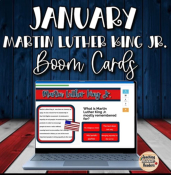 Preview of January Martin Luther King Jr. Boom Cards  Reading Comprehension