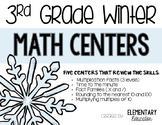 Winter Math Centers for 3rd Grade (Extended Standards 3-5th)