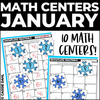 Preview of 4th Grade Math Centers - January Easy Prep Math Centers