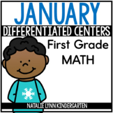 January Math Centers for 1st Grade | Differentiated Centers