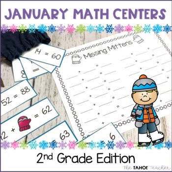 Preview of January Math Centers for 2nd Grade
