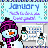 January Math Centers for Kindergarten