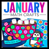 January Math Crafts | Winter Bulletin Board New Year Pengu