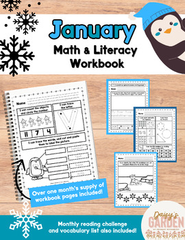 Preview of January Math & Literacy Workbook
