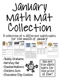 January Math Mat Collection:  ASSORTED FIVE PACK