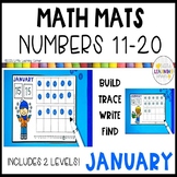 January Math Mats Numbers 11-20 | Teen Numbers Mats