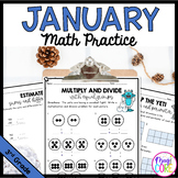 January Math Practice - 3rd Grade Winter Activities Worksh