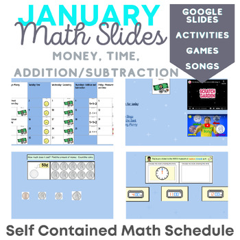 Preview of January Math Slides Special Education