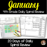 January Math Spiral Review (MONTH 5): Daily Math for 4th Grade