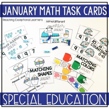 Preview of January Math Task Cards