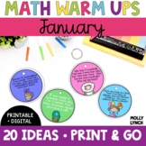 January Math Warm Ups for 1st Grade | Math in a Minute