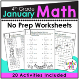 January Math Worksheets 4th Grade | Winter Math Worksheets