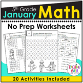 January Math Worksheets 5th Grade | Winter Math Worksheets
