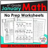 January Math Worksheets 6th Grade