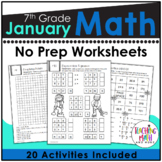 January Math Worksheets 7th Grade | Winter Math Worksheets