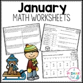January Math Worksheets Word Problems Addition and Subtrac