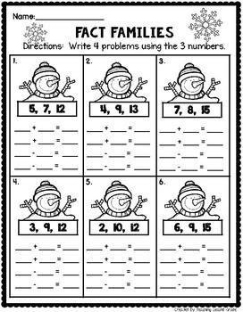 January Math Worksheets | 1st Grade by Teaching Second ...