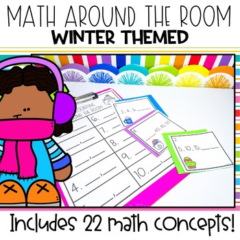 Preview of January Math Write the Room | First Grade | Winter Math Centers