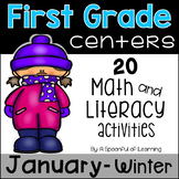 January Math and Literacy Centers - First Grade