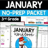 January Math and Reading Packet | 3rd Grade Winter Math & 