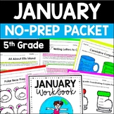 January Math and Reading Packet | 5th Grade Winter Math & 