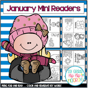 Preview of April Mini Readers with Monthly Themed Easy to Read Informational Text