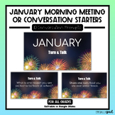 January Morning Meeting Conversation Starters | Turn & Tal