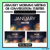 January Morning Meeting Conversation Starters | Turn & Tal