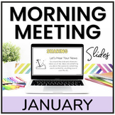 January Morning Meeting Slides with Editable Powerpoint Ja