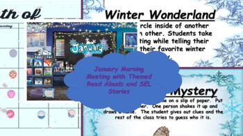 Preview of January Morning Meeting Virtual Room & Activities (Google Slides & PowerPoint)