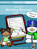 January Morning Message Math Time