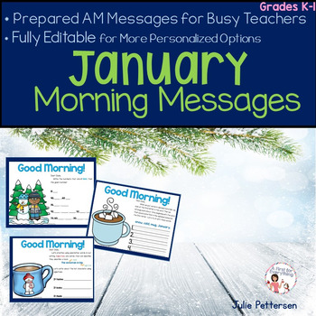 Preview of January Morning Messages Projectable and Editable