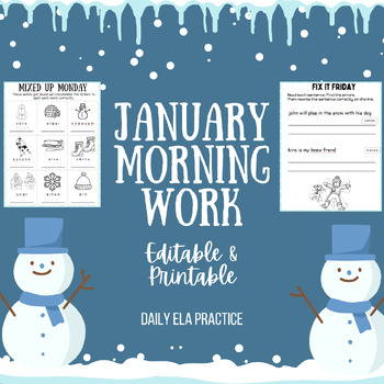 Preview of January Morning Work