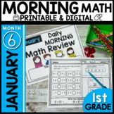 January Morning Work | 1st Grade Daily Math Review