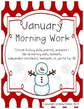Preview of January Morning Work- Critical Thinking